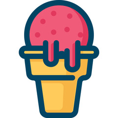 Flat color restaurant kitchen item food and drinks multi colored icon pack