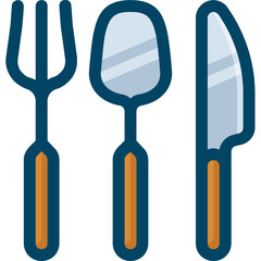 Flat color restaurant kitchen item food and drinks multi colored icon pack