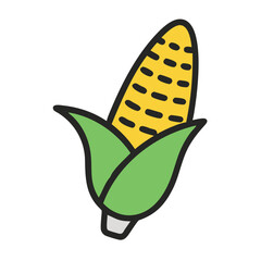 corn icon on white background.