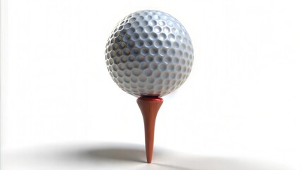 golf ball on a white isolated background