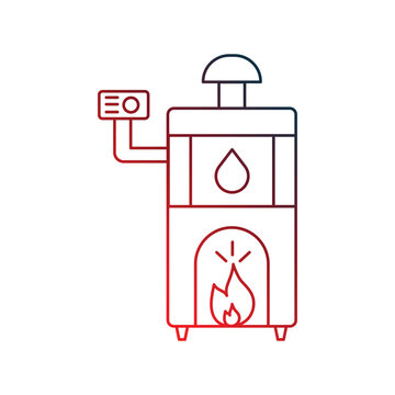 recommend clip art: water heater gradient outline icon with white background vector stock illustration