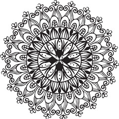 Beautiful flower art and mandala vector design