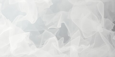 Obraz premium Abstract White Fabric Texture, Delicate and Flowing, Creating an ethereal background with soft, layered folds and a dreamy appearance.