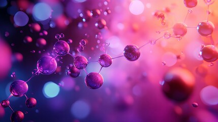 Molecular Bonds: A Vibrant, Abstract Artistic Visualization