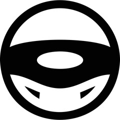 Simple vector icon steering wheel