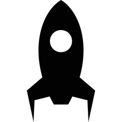 Simple vector icon rocket
