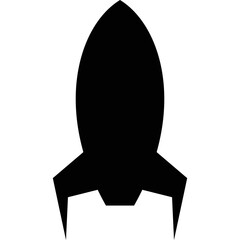 Simple vector icon rocket