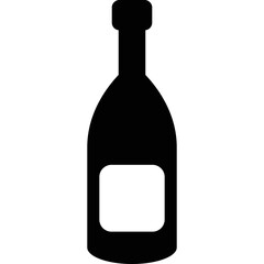 Simple vector icon wine bottle