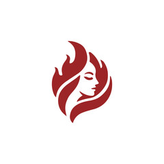 Beauty Lady Flaming Logo