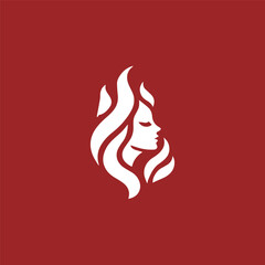 Beauty Lady Flaming Logo