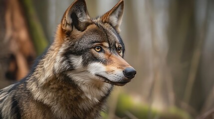 Obraz premium gray wolf canis lupus