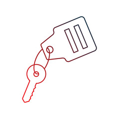 room key gradient outline icon with white background vector stock illustration