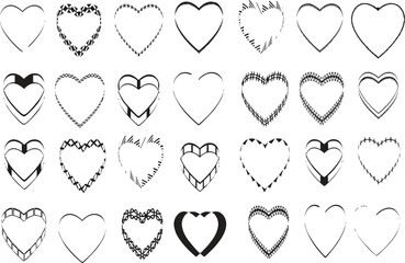 Beautiful Heart Love Symbols Collection for Romantic and Expressive Digital Designs