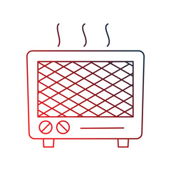Fototapeta premium heater gradient outline icon with white background vector stock illustration