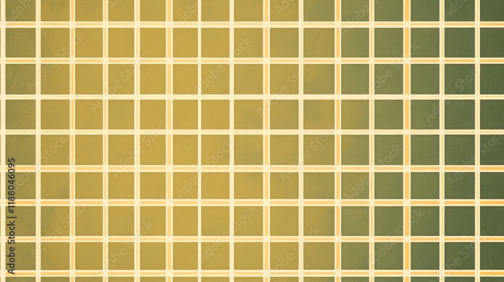 Poster abstract grid pattern with yellow and green gradient.