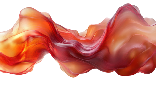 red and yellow abstract isolated on white background