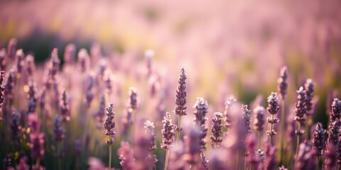 Obraz premium A Gentle Breeze Whispers Through a Field of Lavender, Creating a Tranquil and Dreamy Atmosphere