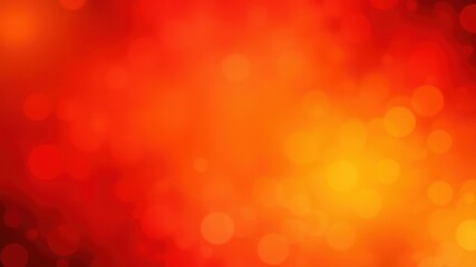 Abstract Orange and Red Bokeh Background with Defocused Circular Lights