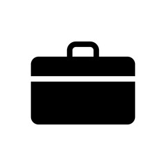 bag Suitcase with a handle and wheels, symbolizing travel, packing, and portability.