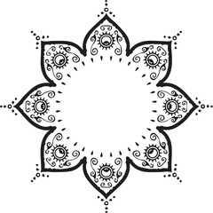 Beautiful flower art and mandala vector design