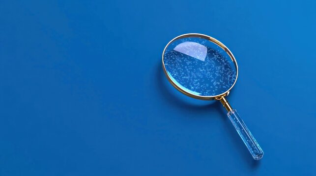 COVID-19 Virus Research: Magnified Blue-Toned Concept Banner for Scientific Analysis - Powered by Adobe