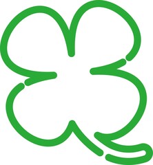 クローバー　四葉　アイコン　あしらい　ピクトグラム　ロゴ　かわいい　シンプル　線　イラスト素材