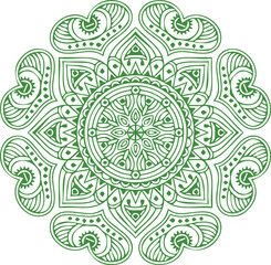 Beautiful flower art and mandala vector design
