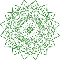 Beautiful flower art and mandala vector design