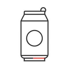 vector illustration of a soda can