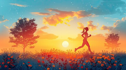 A New Morning: Exercising at sunrise to start the day