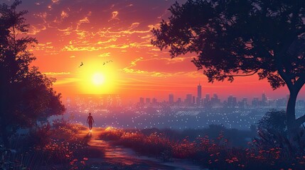 A New Morning: Exercising at sunrise to start the day