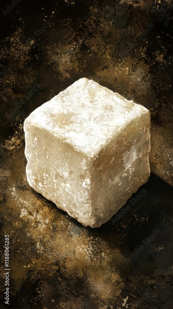 Poster sugar cube artistic digital studio setting high-quality game art textured background visual concept