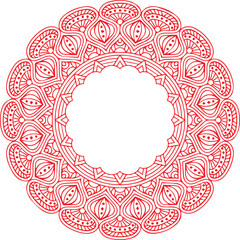 Beautiful flower art and mandala vector design