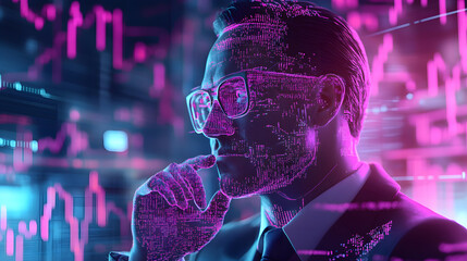Fototapeta premium Dynamic 3D Concepts of Global Investing, Market Growth, and Business Innovation