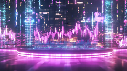 Dynamic 3D Concepts of Global Investing, Market Growth, and Business Innovation