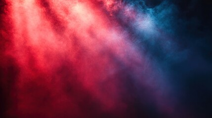 Red & blue stage lights illuminating smoke background for performances.