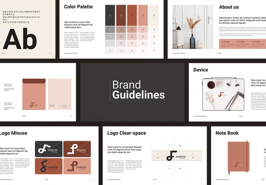 Brand Guidelines Presentation Template Design Layout