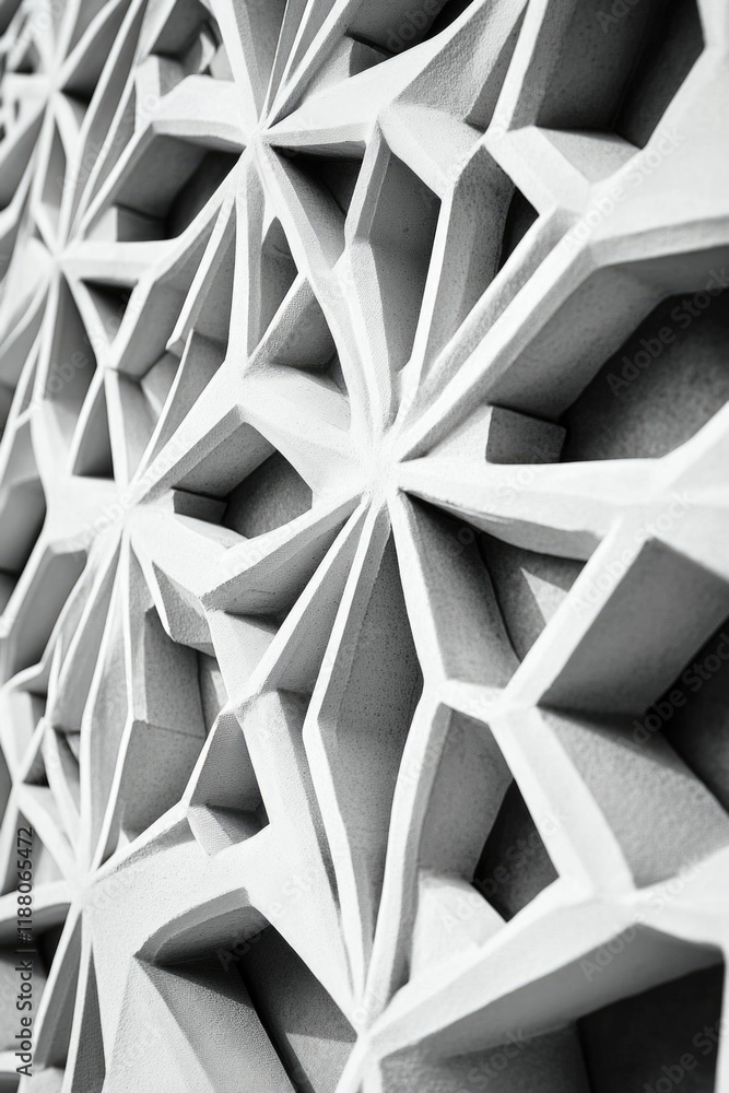 Aufkleber close up of a wall with a pattern of squares and triangles. the wall is white and the pattern is bla