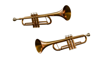 Fototapeta premium trumpet isolated on white