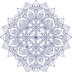 Beautiful flower art and mandala vector design