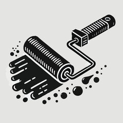 rolling brush vector
