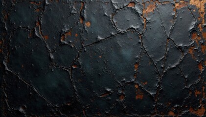 Faded black metal, intricate scratch patterns , black, oxidized, worn