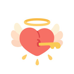 Heart lock illustration