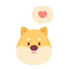 Dog love illustration