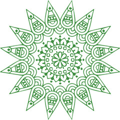 Beautiful flower art and mandala vector design