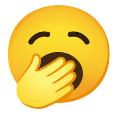 Yawning face emoji
