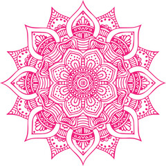 Beautiful flower art and mandala vector design
