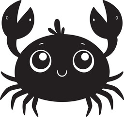 A cute carb kawi silhouette chibi vector and illustration design using black color..