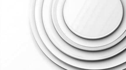 Abstract White Concentric Circles Design