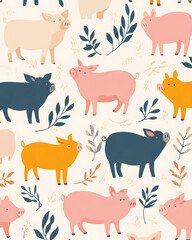 Obraz premium Picture of cute pig, pork, processed food, photograph or illustrator for advertising